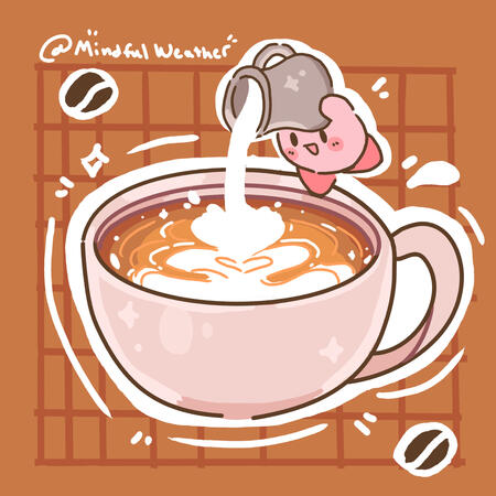 Kirby latte art 2